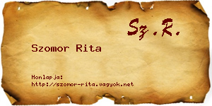 Szomor Rita névjegykártya